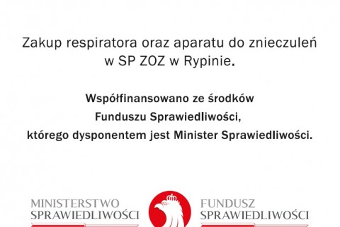 Zakup respiratora oraz aparatu do znieczulenia w SP ZOZ w Rypinie