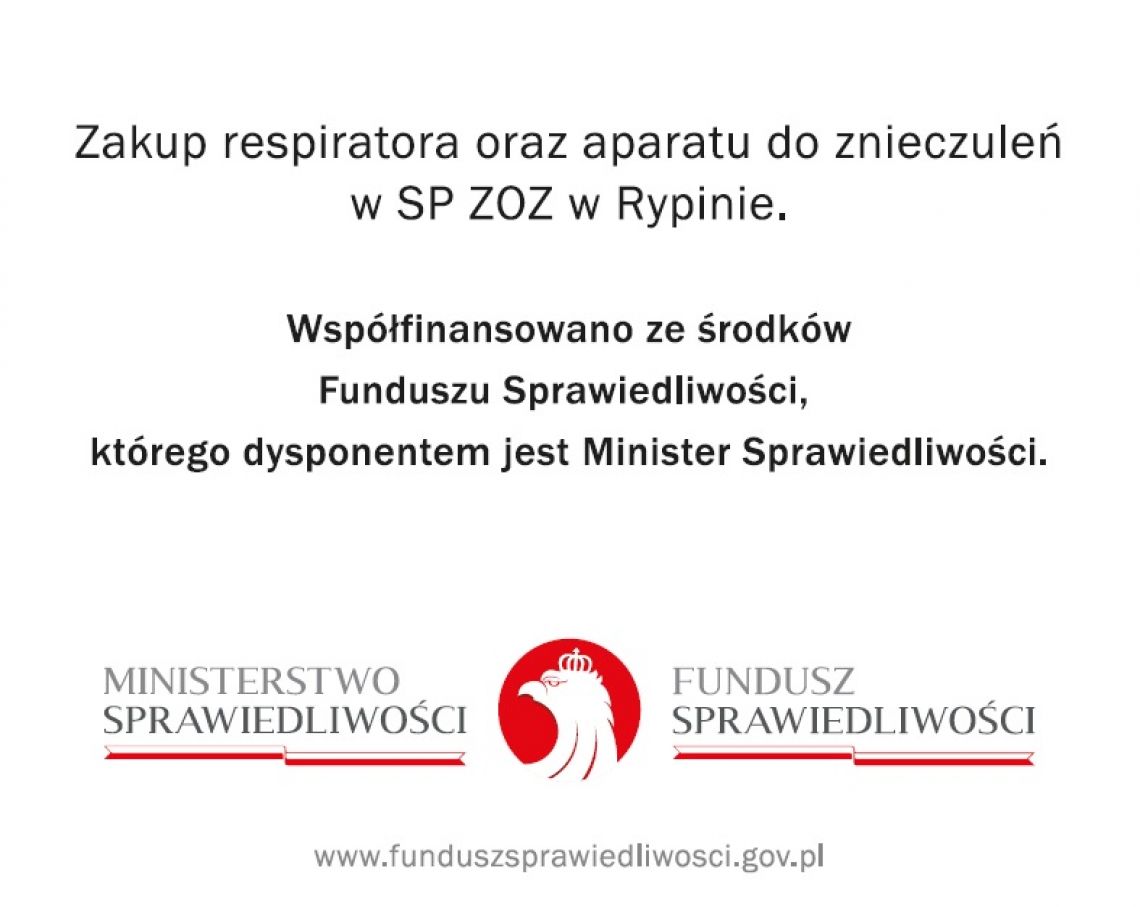 Zakup respiratora oraz aparatu do znieczulenia w SP ZOZ w Rypinie